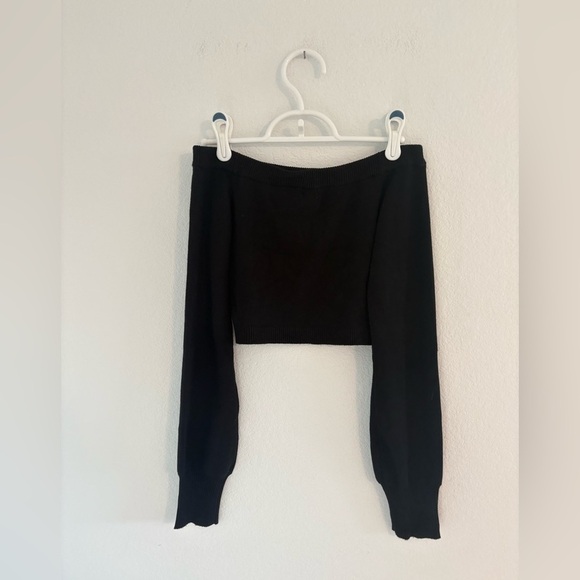 Garage Micro Off Shoulder Top Black - Picture 7 of 10